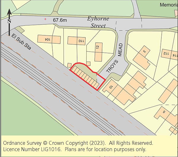 Lot: 109 - TEN GARAGES AND FORECOURT IN VILLAGE LOCATION -